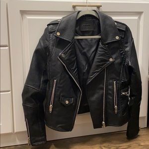 Blank NYC Black Motto Leather Jacket